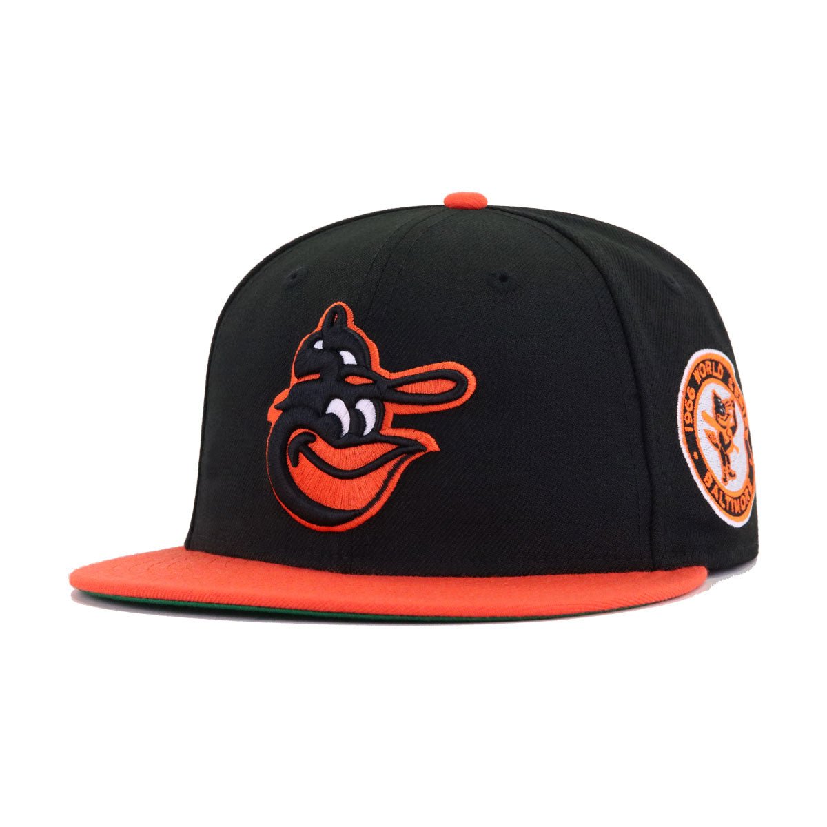 Baltimore Orioles Black Orange 1966 World Series Cooperstown Green Bottom New Era 59Fifty Fitted