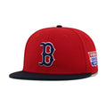 Boston Red Sox Scarlet Navy 1975 World Series Cooperstown Green Bottom New Era 59Fifty Fitted