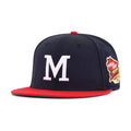 Milwaukee Braves Navy Scarlet 1957 World Series Cooperstown Green Bottom New Era 59Fifty Fitted