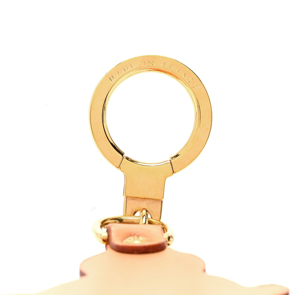 Vachetta Monogram Panda Key Ring Bag Charm