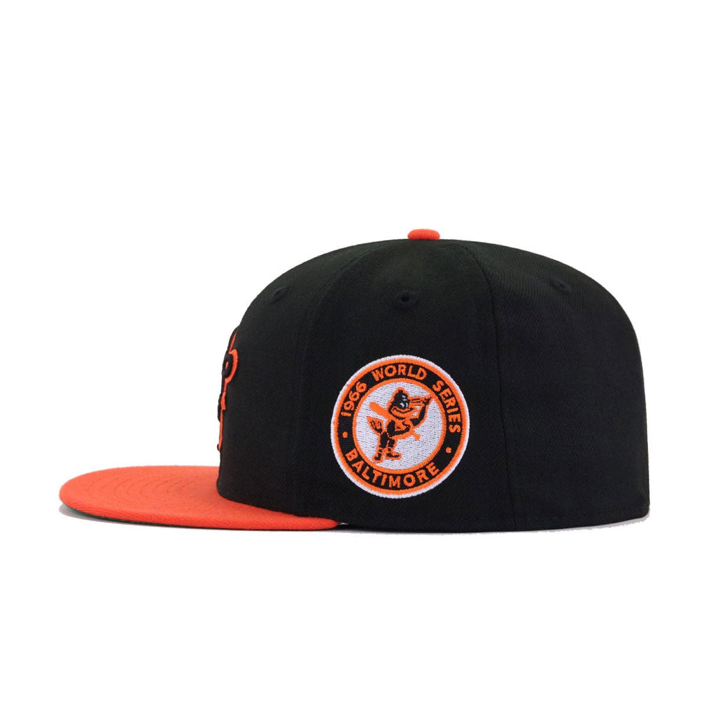 Baltimore Orioles Black Orange 1966 World Series Cooperstown Green Bottom New Era 59Fifty Fitted