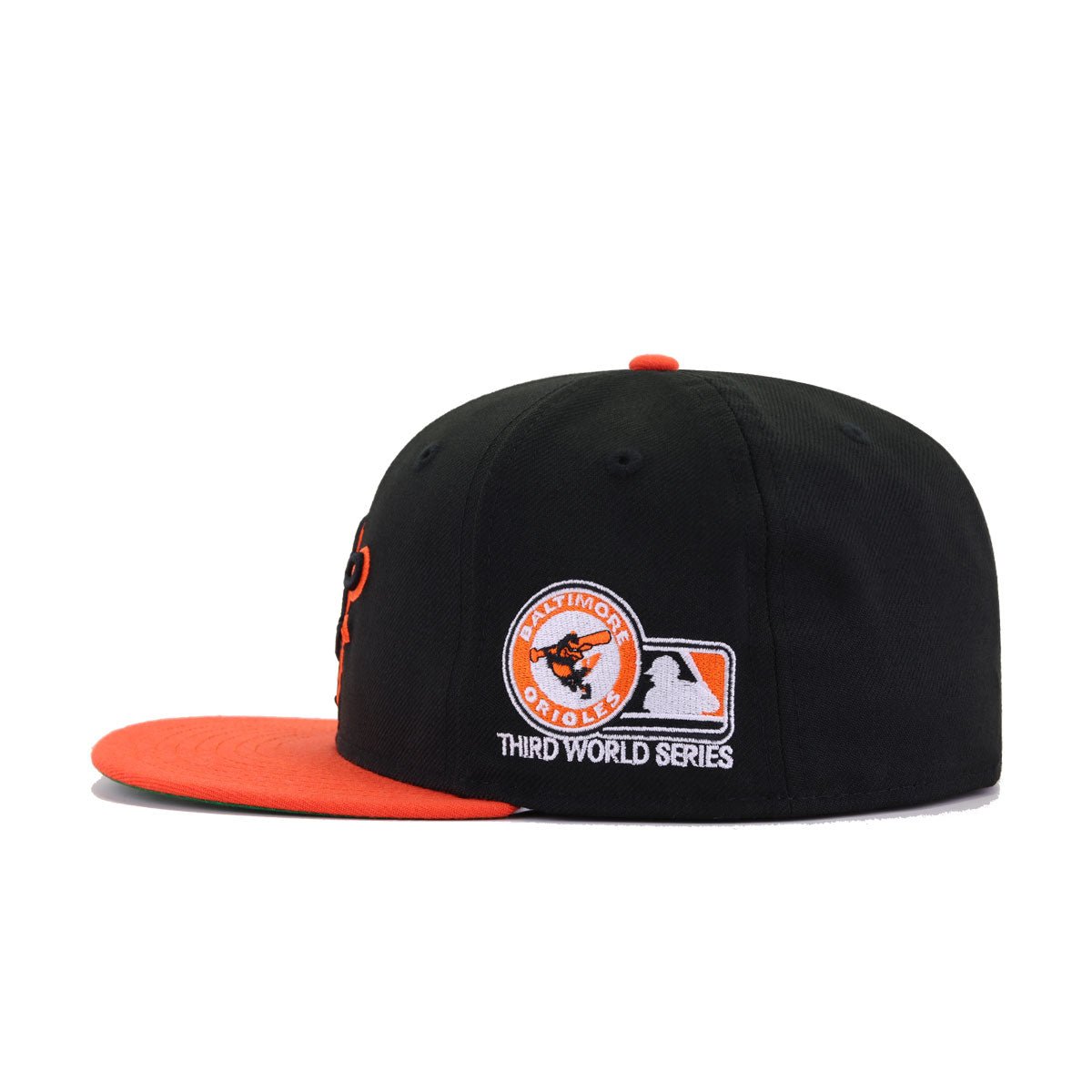 Baltimore Orioles Black Orange 1970 World Series Cooperstown Green Bottom New Era 59Fifty Fitted