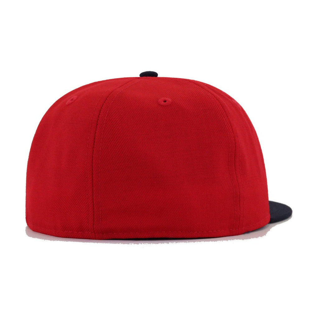 Boston Red Sox Scarlet Navy 1975 World Series Cooperstown Green Bottom New Era 59Fifty Fitted