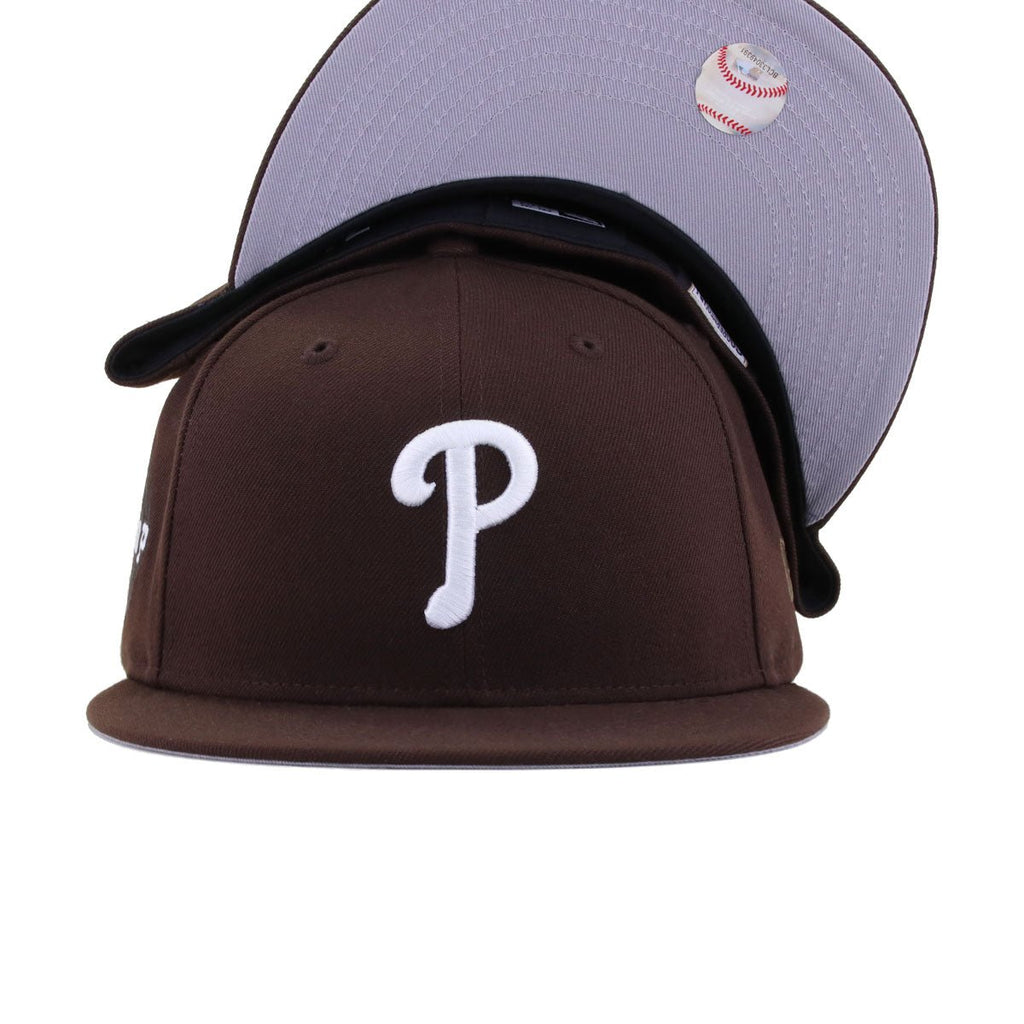 Philadelphia Phillies Burnt Wood POOP 100th Anniversary New Era 59Fifty Fitted