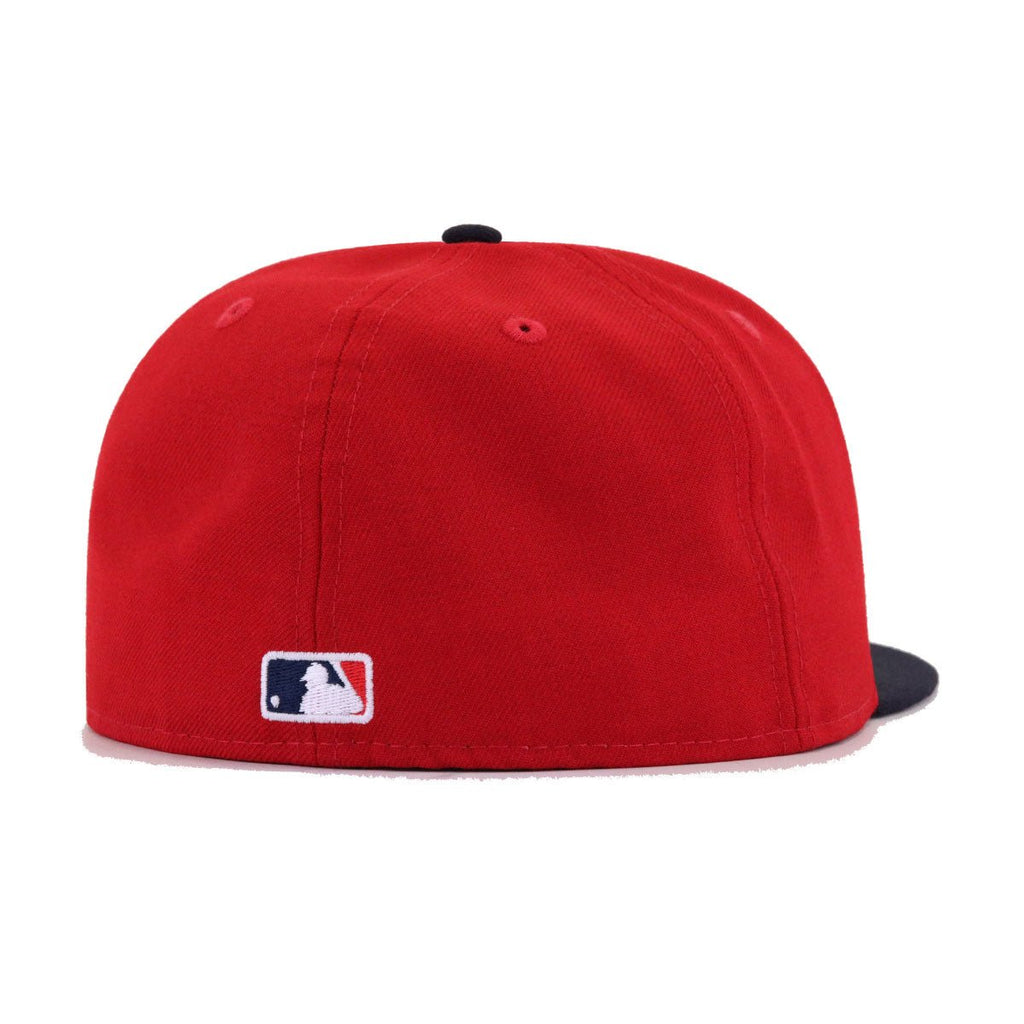 Atlanta Braves Scarlet Navy Tomahawk New Era 59Fifty Fitted