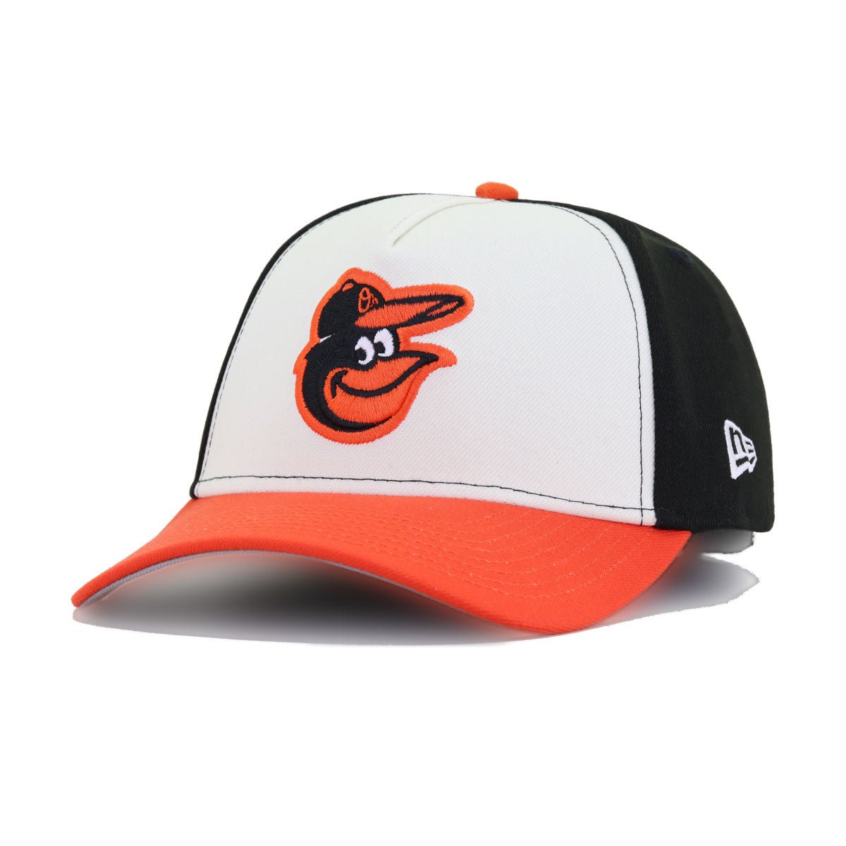 Baltimore Orioles White Black Orange New Era 9Forty A-Frame Snapback