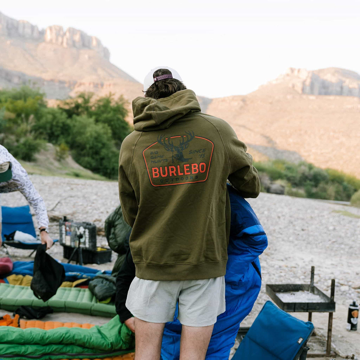 Fleece Hoodie - Big Game Hunts - Hunter Green