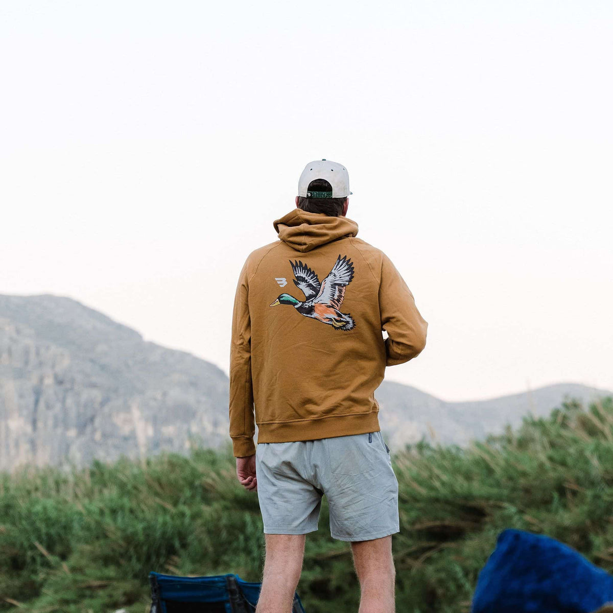 Fleece Hoodie - On The Fly - Light Brown