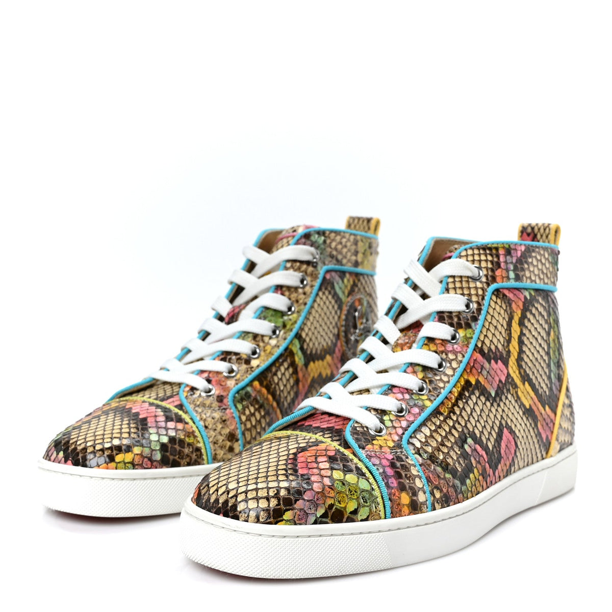 Snakeskin Mens Louis Flat Sneakers 40 Multicolor