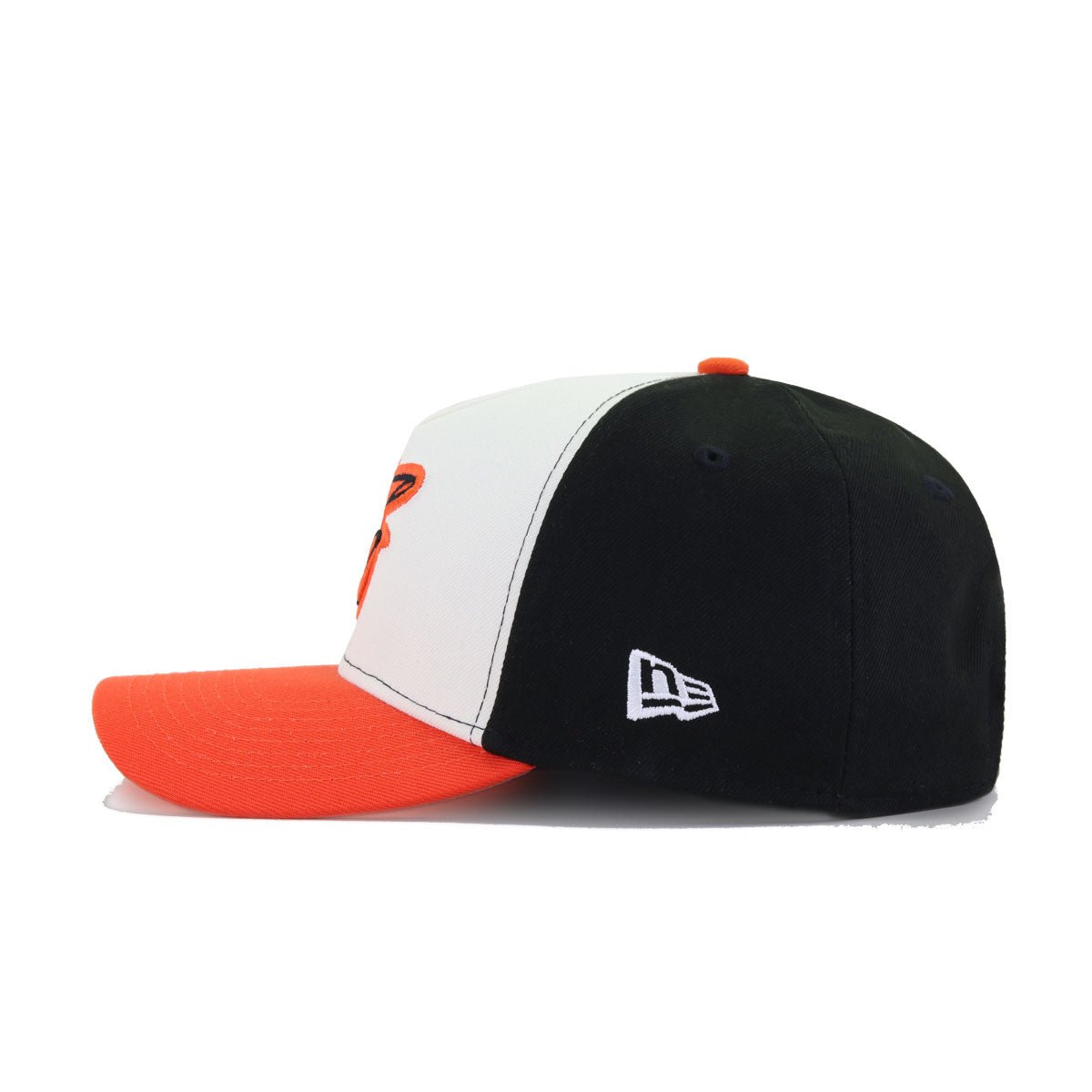Baltimore Orioles White Black Orange New Era 9Forty A-Frame Snapback