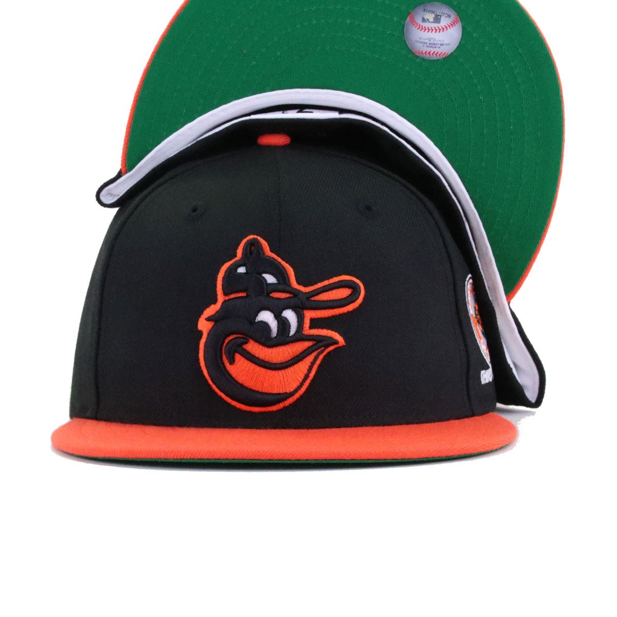 Baltimore Orioles Black Orange 1970 World Series Cooperstown Green Bottom New Era 59Fifty Fitted