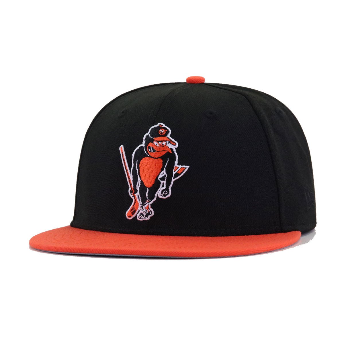 Baltimore Orioles Black Orange HOCKEY BIRD New Era 59Fifty Fitted