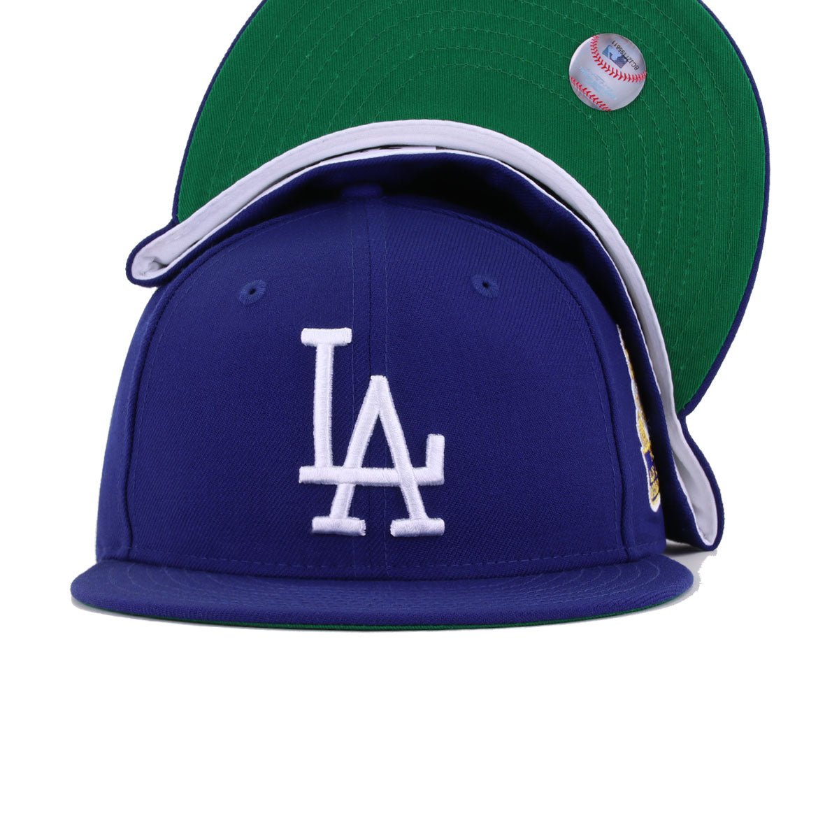 Los Angeles Dodgers Dark Royal Blue 1959 World Series Cooperstown Green Bottom New Era 59Fifty Fitted