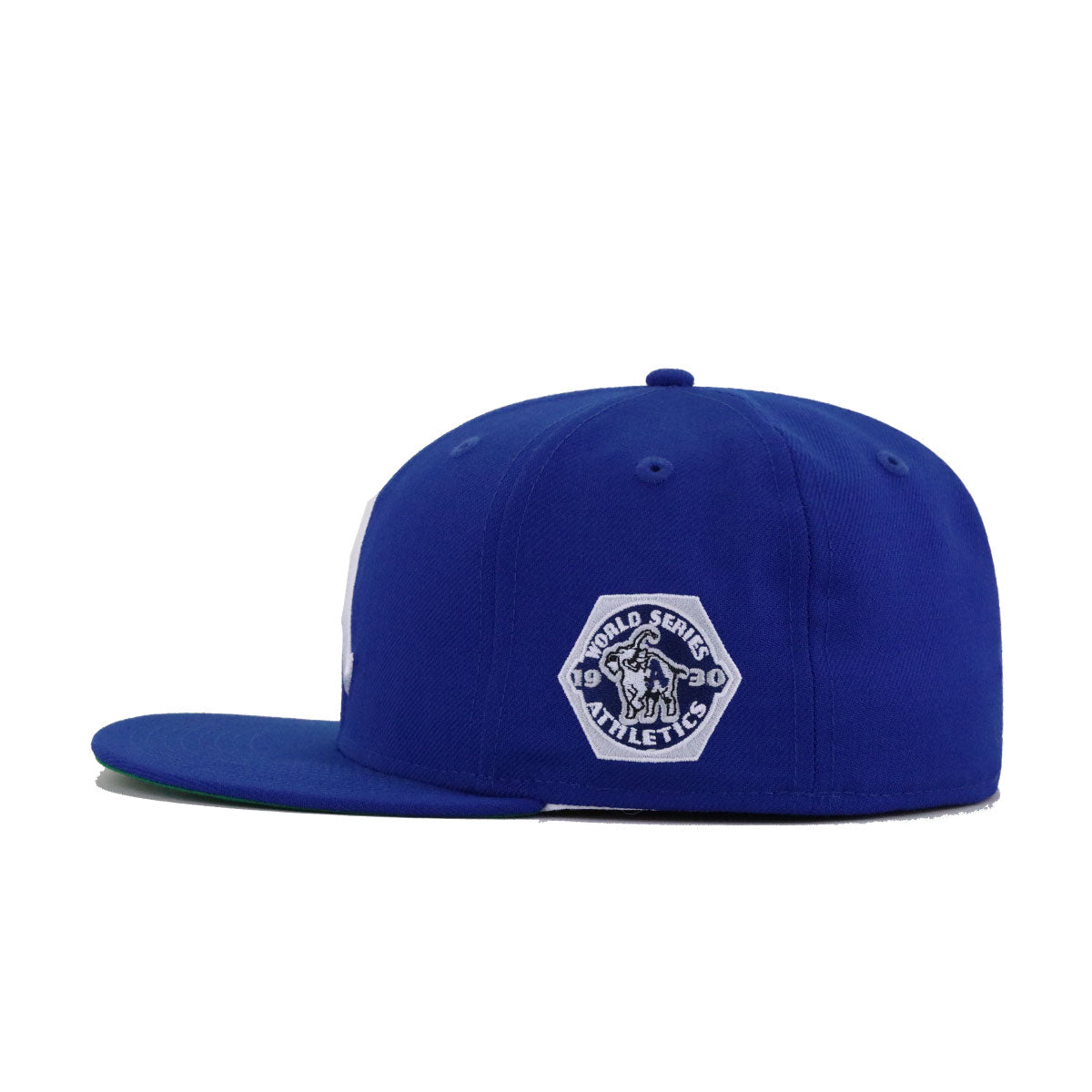 Philadelphia Athletics Light Royal Blue 1930 World Series Cooperstown Green Bottom New Era 59Fifty Fitted