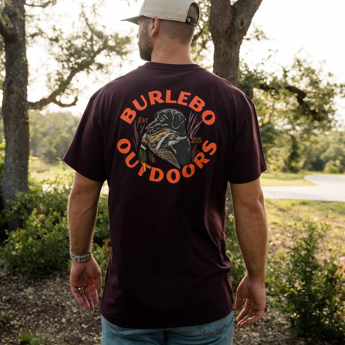 Short Sleeve Tee - Duck Down - Maroon