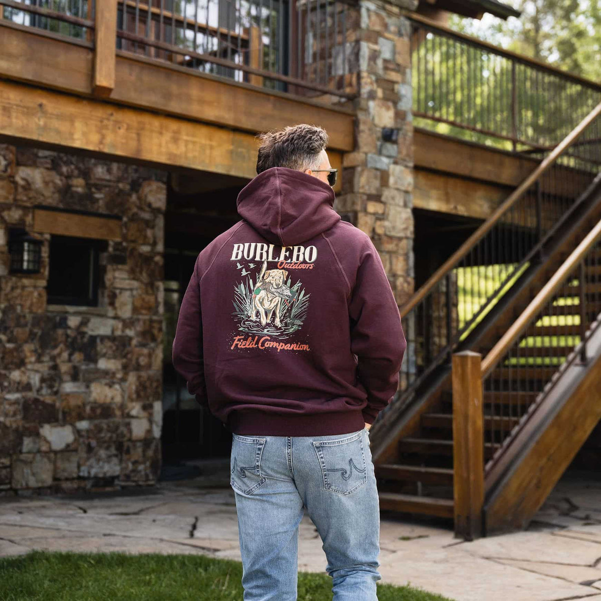 Fleece Hoodie - Field Companion - Maroon