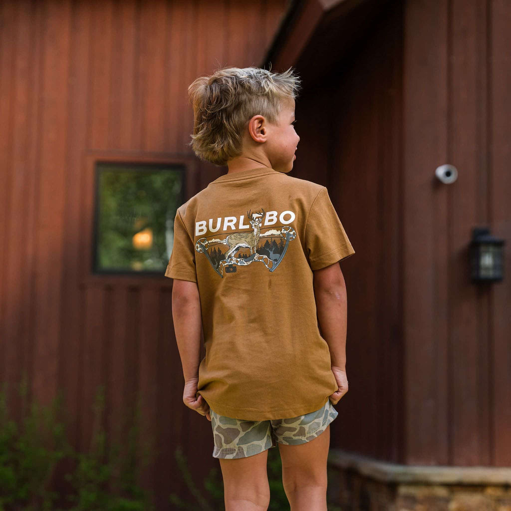 Youth Short Sleeve Tee - Bow Hunter - Light Brown
