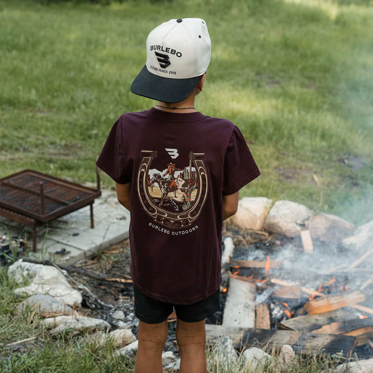 Youth Short Sleeve Tee - Horseshoe - Maroon