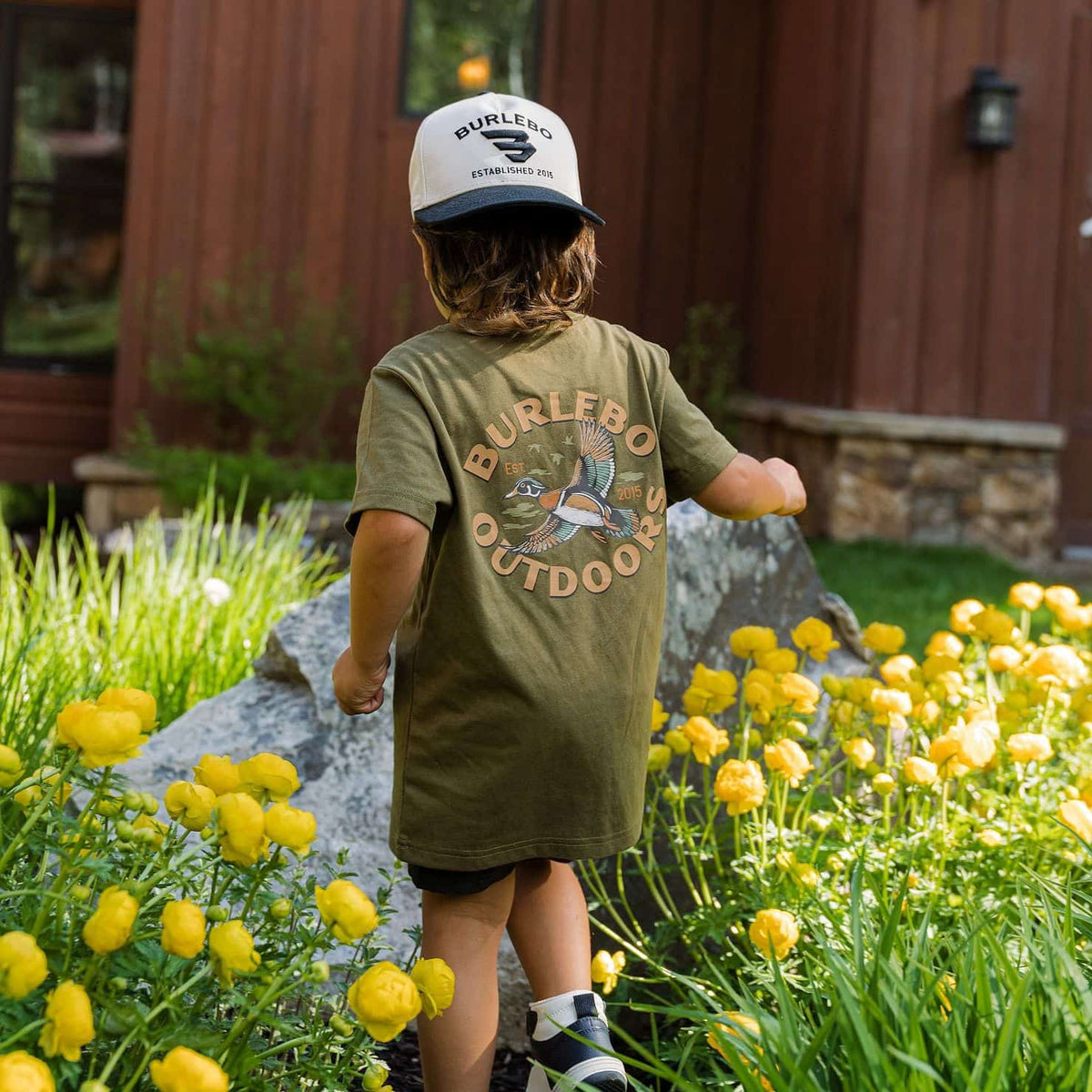 Youth Short Sleeve Tee - Wood Duck - Hunter Green