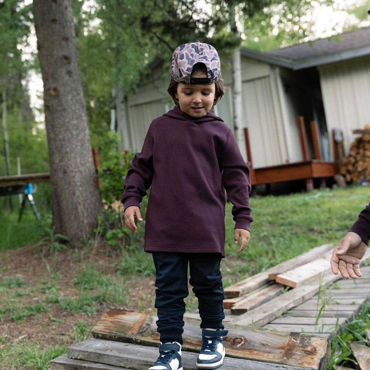 Youth Thermal Hoodie - Maroon