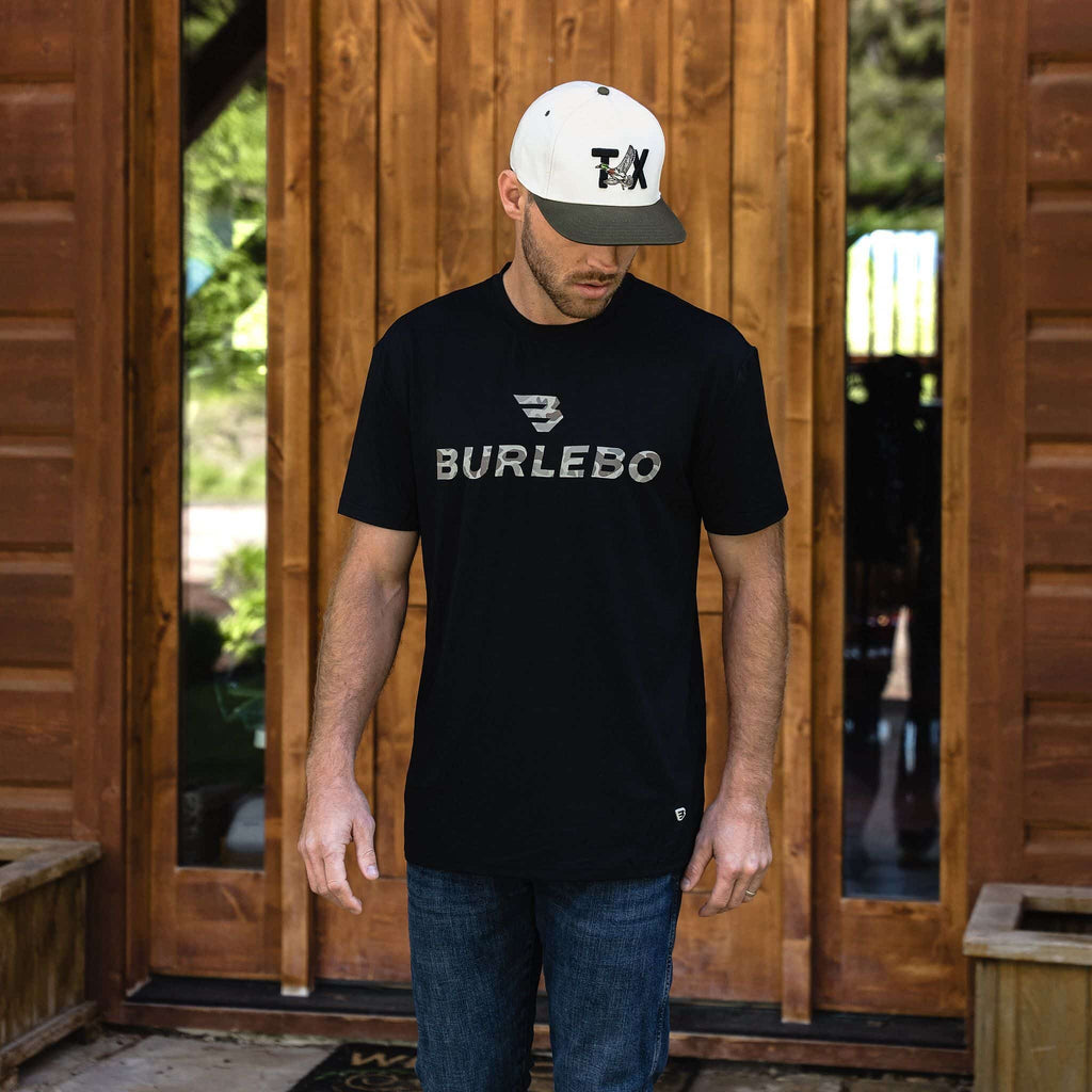 Go To Tee - Flying B Logo - Black & Classic Deer Camo