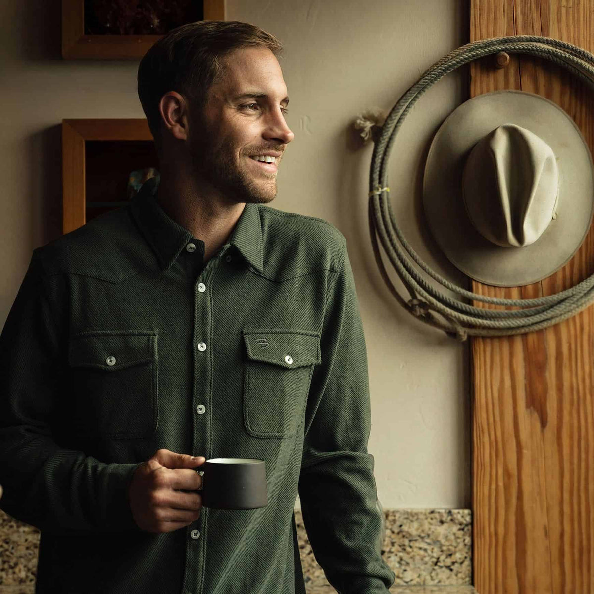 Long Sleeve - Austin Shirt - Olive Green