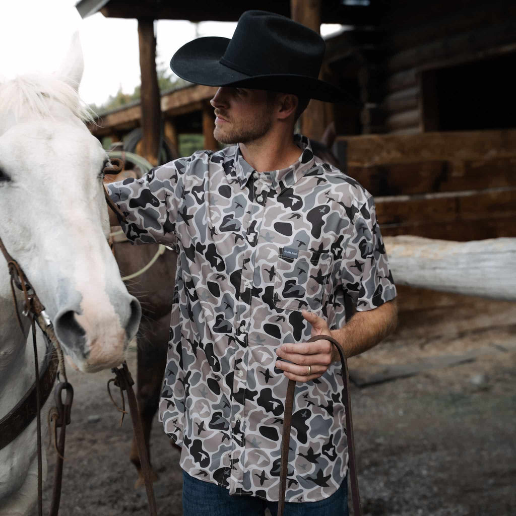Performance Button Up - Mallard Mayhem Camo