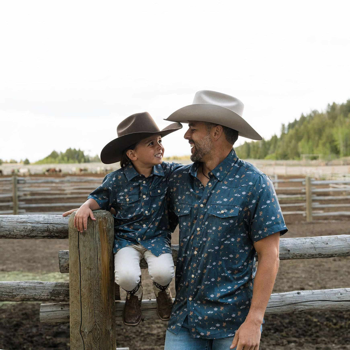 Youth Performance Western Shirt - Desert Night