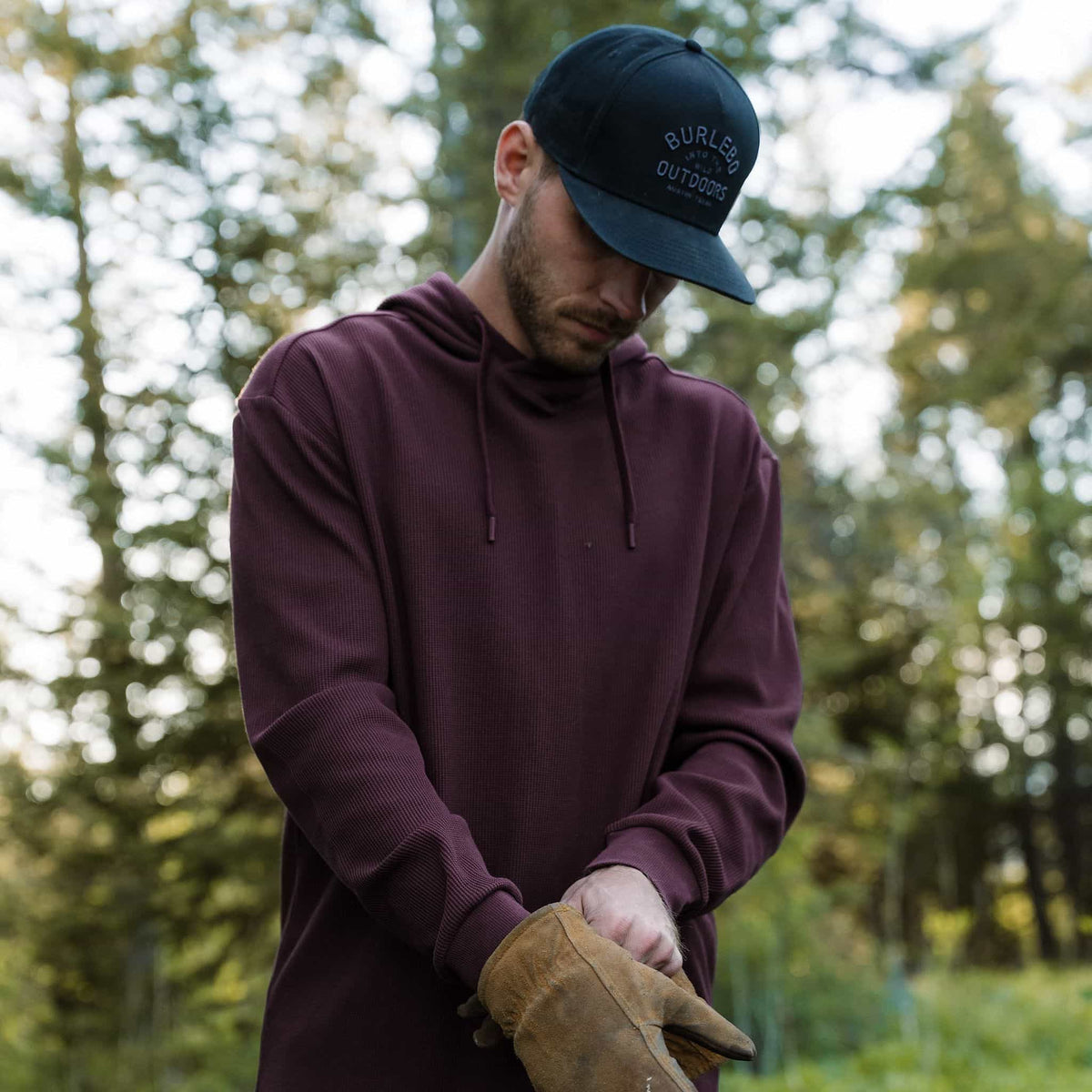 Thermal Hoodie - Maroon