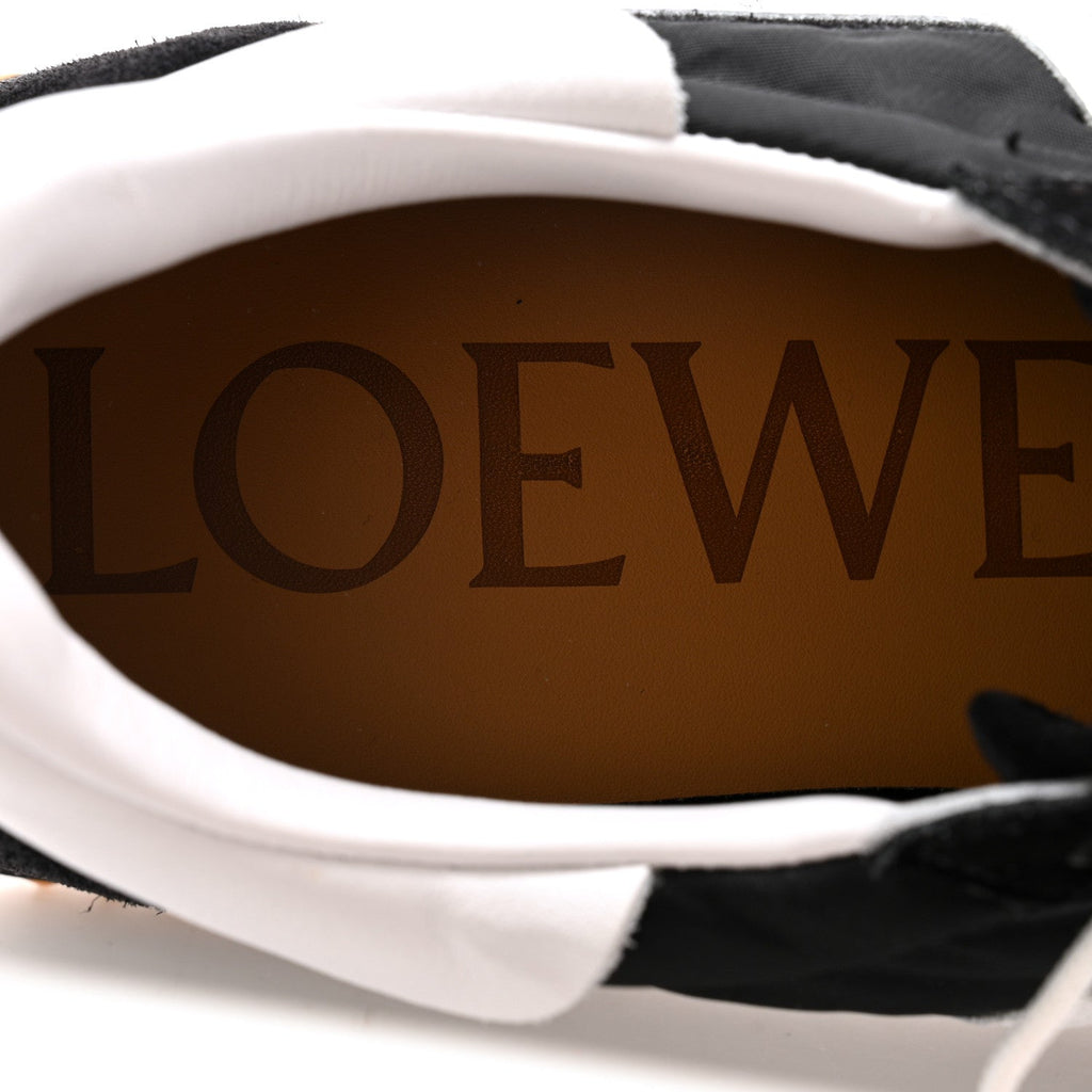 Nylon Suede Flow Runners Sneakers 42 Black