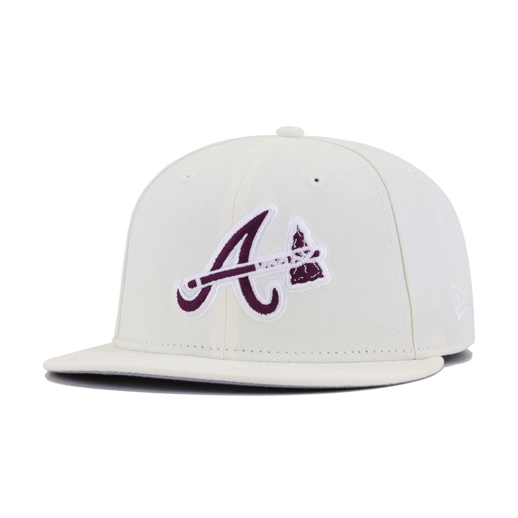 Atlanta Braves Chrome Intense Maroon New Era 59Fifty Fitted