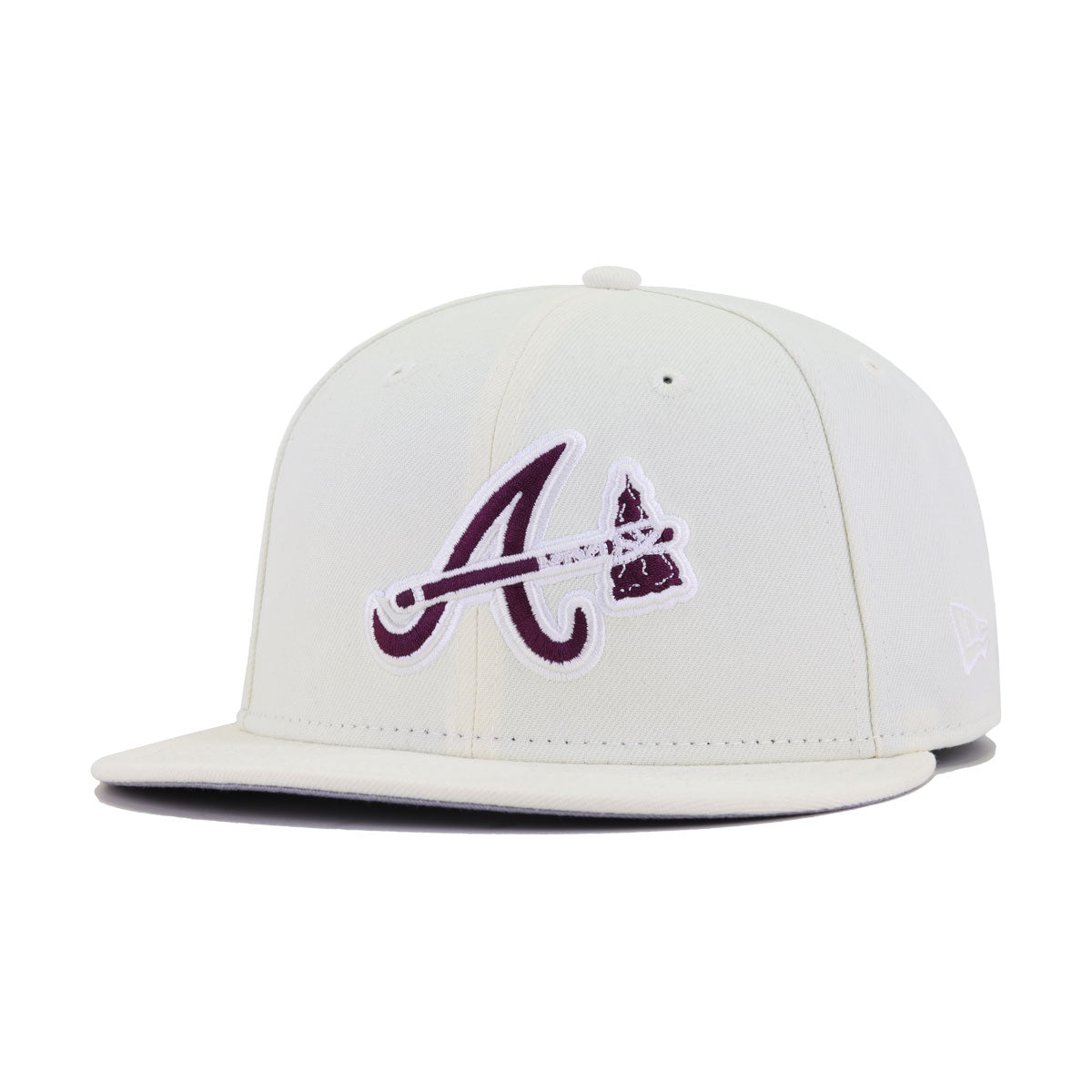Atlanta Braves Chrome Intense Maroon New Era 59Fifty Fitted