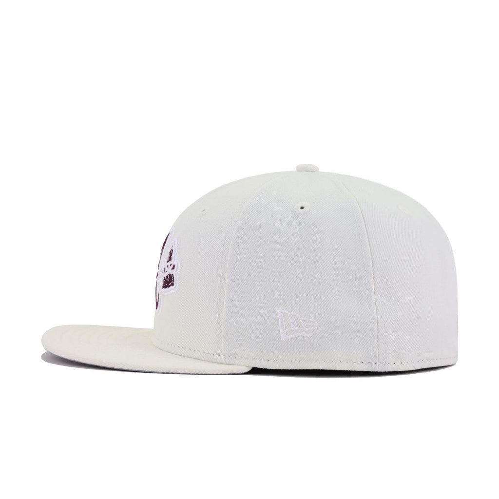 Atlanta Braves Chrome Intense Maroon New Era 59Fifty Fitted