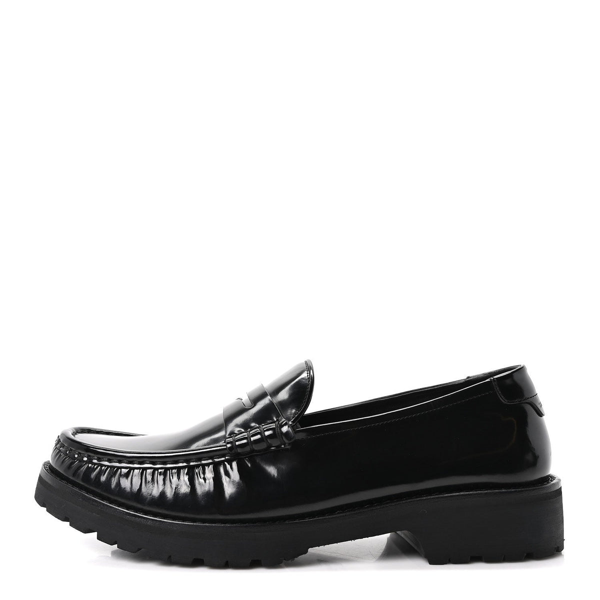 Glazed Calfskin Mens Master Le Loafer 15 Moccassins 43 Black