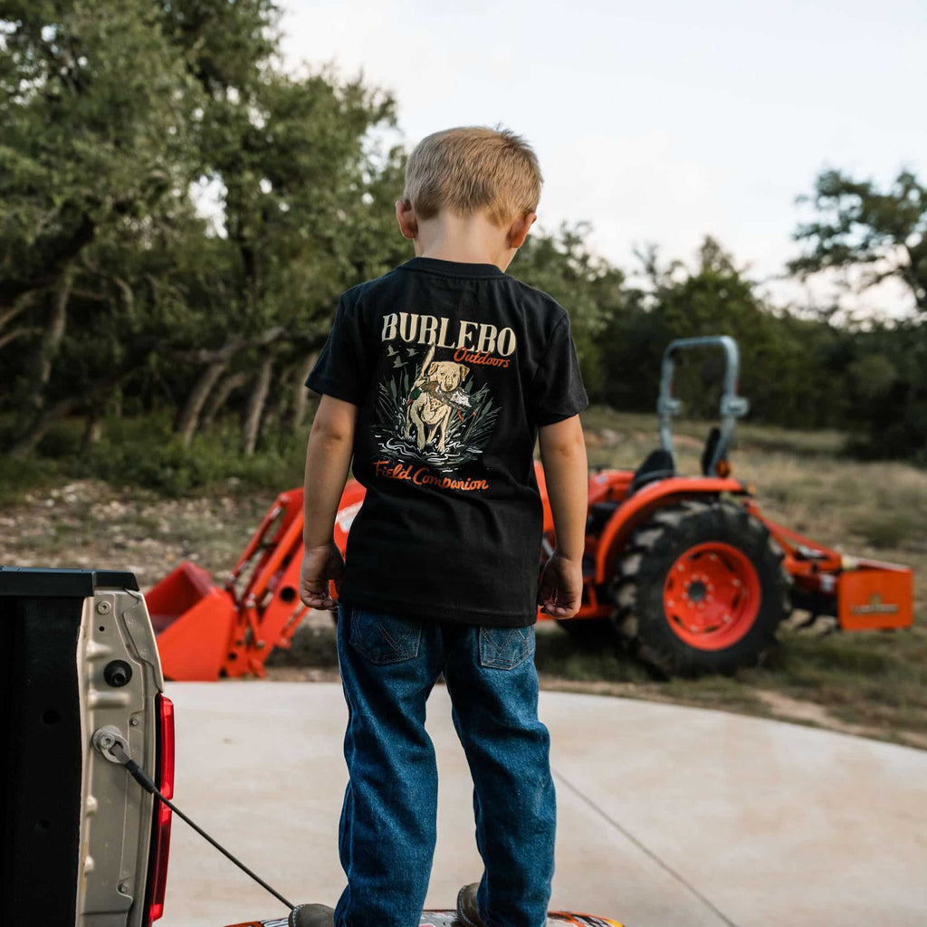 Youth Short Sleeve Tee - Field Companion - Black