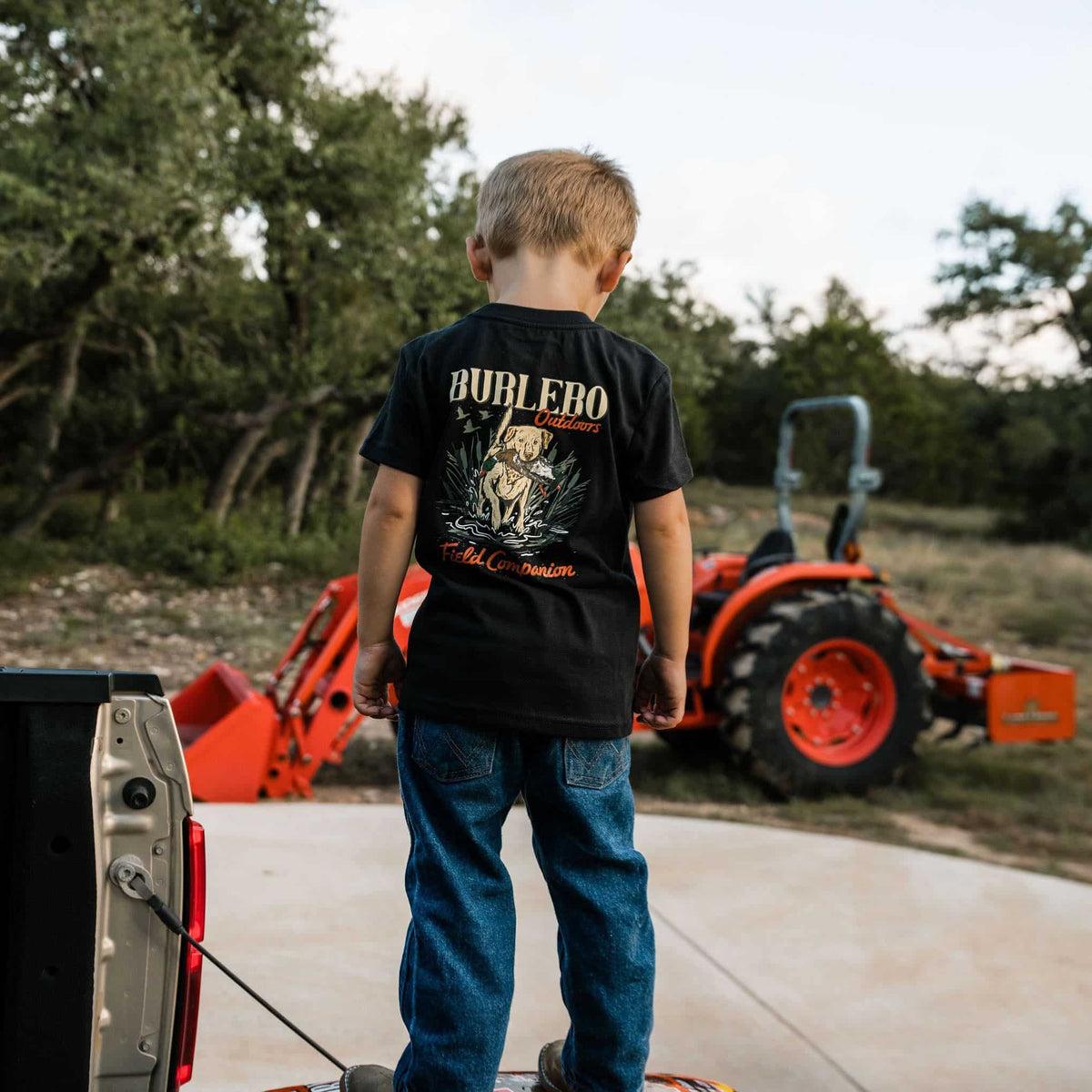 Youth Short Sleeve Tee - Field Companion - Black
