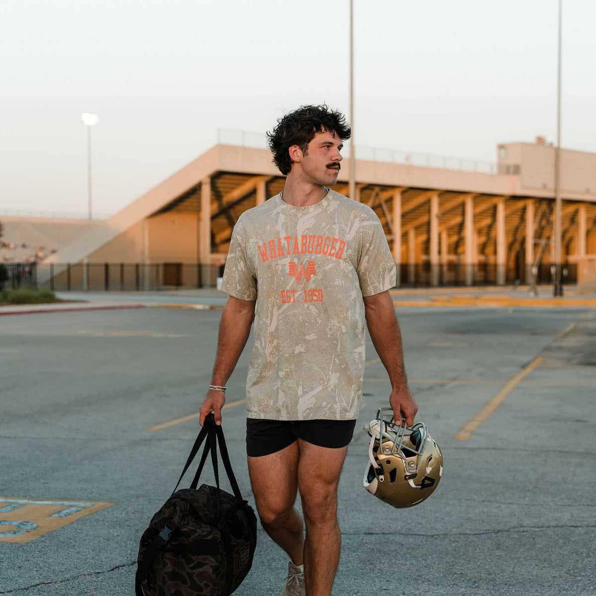 Vintage Washed Tee - Whataburger 1950 Logo - Drifter Camo
