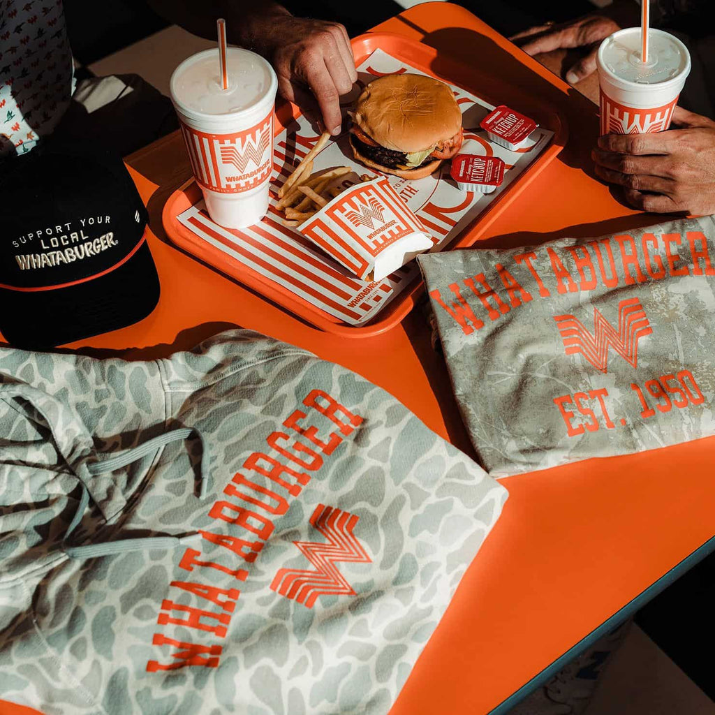 Vintage Washed Hoodie - Whataburger - Classic Deer Camo