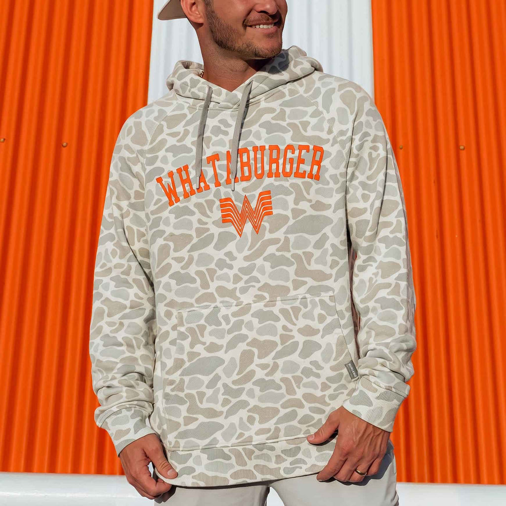 Vintage Washed Hoodie - Whataburger - Classic Deer Camo