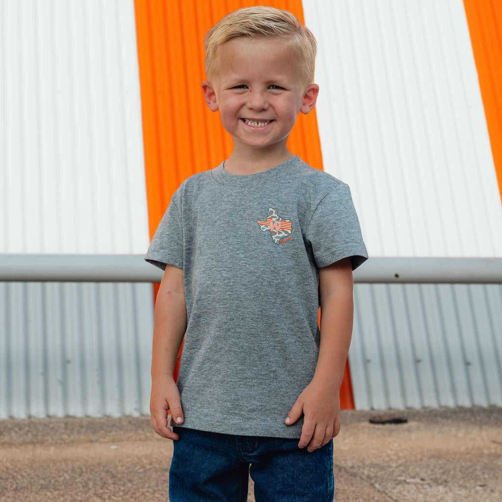 Youth Short Sleeve Tee - WHATA Texas - Dark Heather Grey