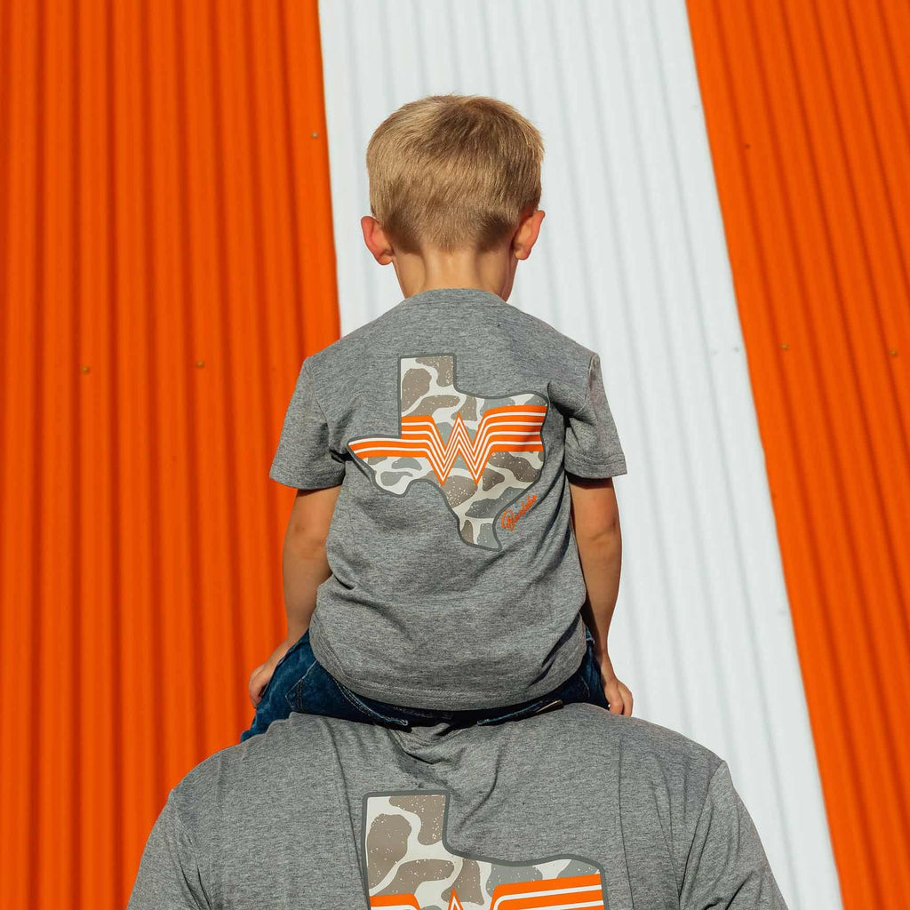 Youth Short Sleeve Tee - WHATA Texas - Dark Heather Grey