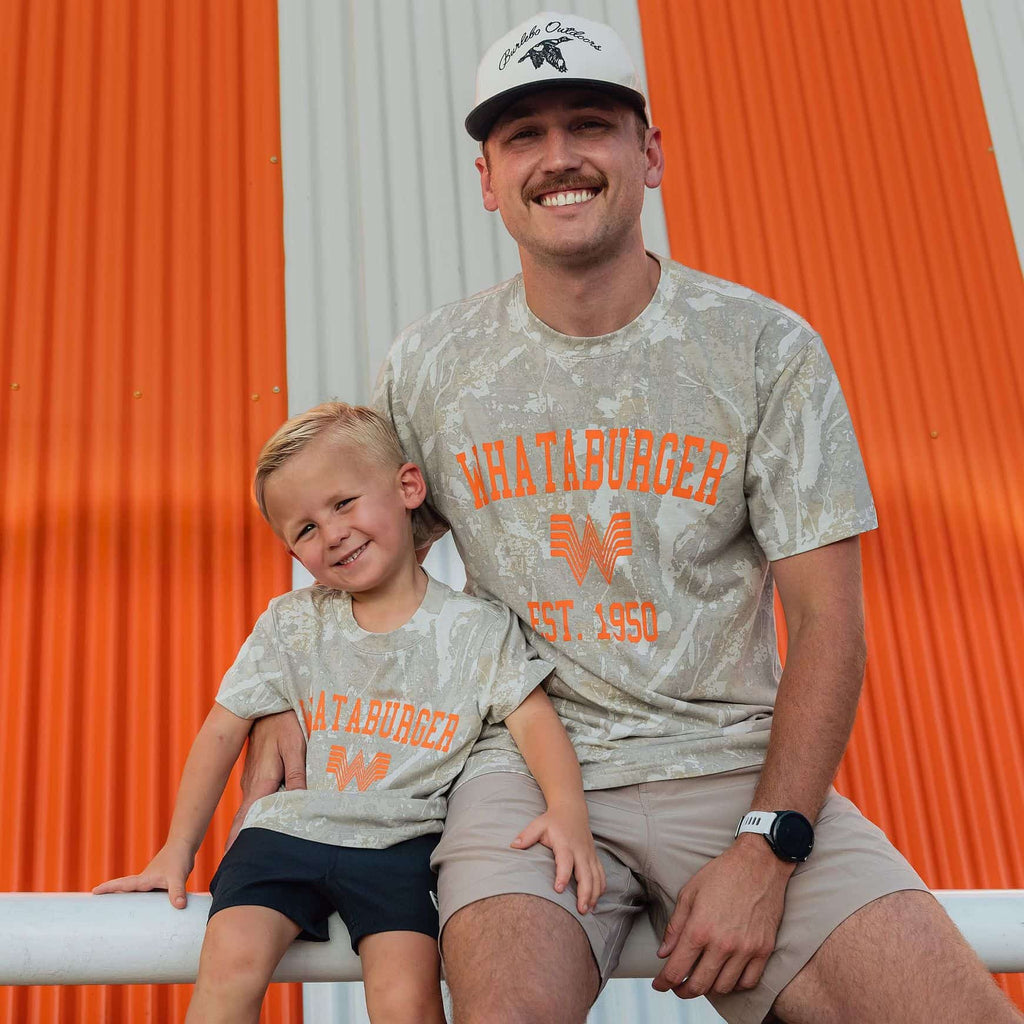 Vintage Washed Tee - Whataburger 1950 Logo - Drifter Camo