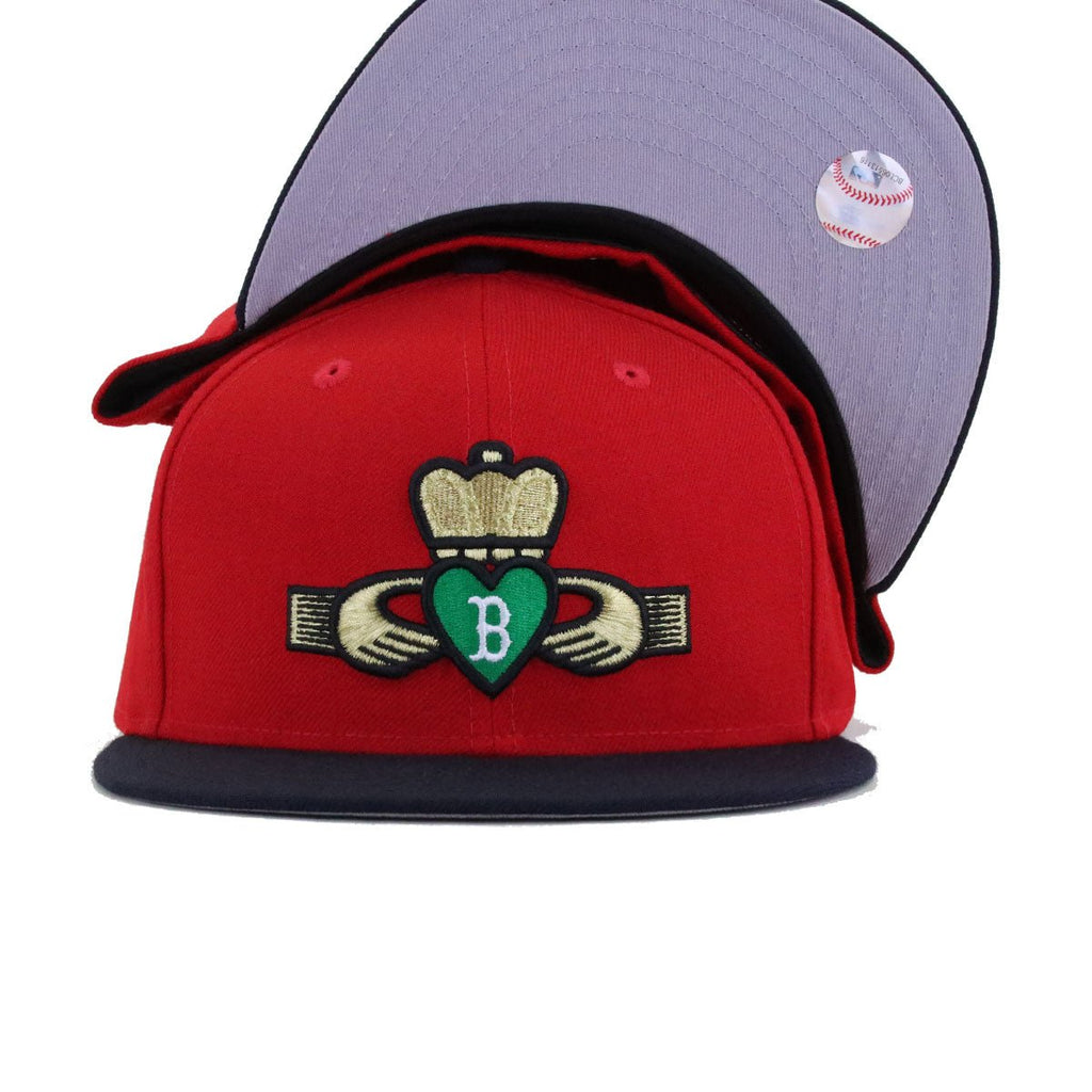 Boston Red Sox Scarlet Navy CLADDAGH New Era 59Fifty Fitted