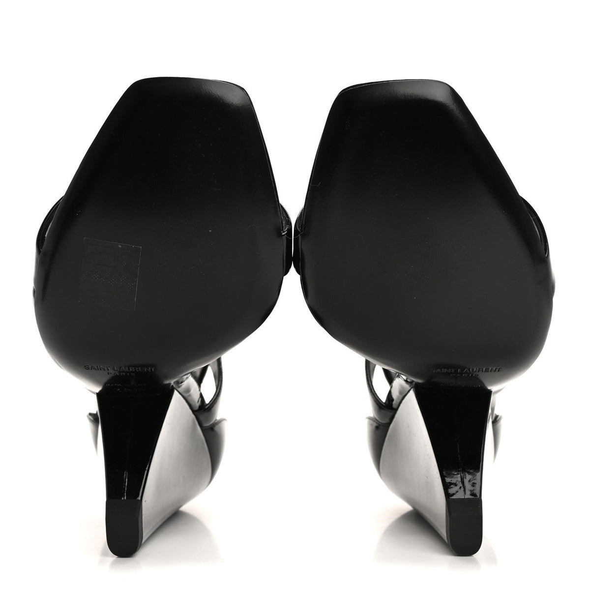 Patent Niki Crossed 105 Sandals 38.5 Black