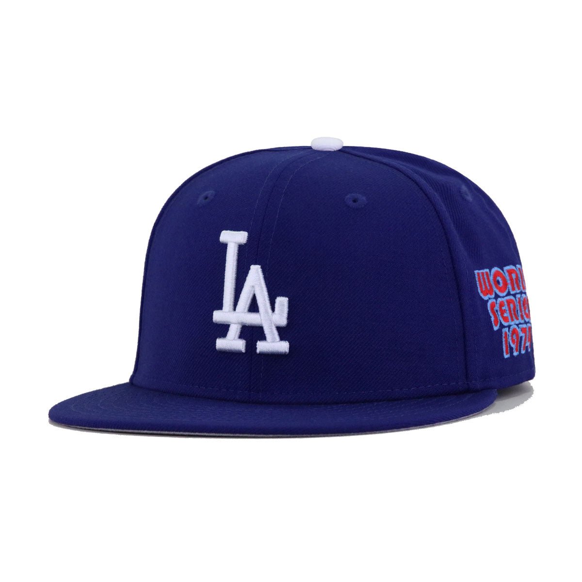 Los Angeles Dodgers Dark Royal Blue 1974 World Series Cooperstown New Era 59Fifty Fitted