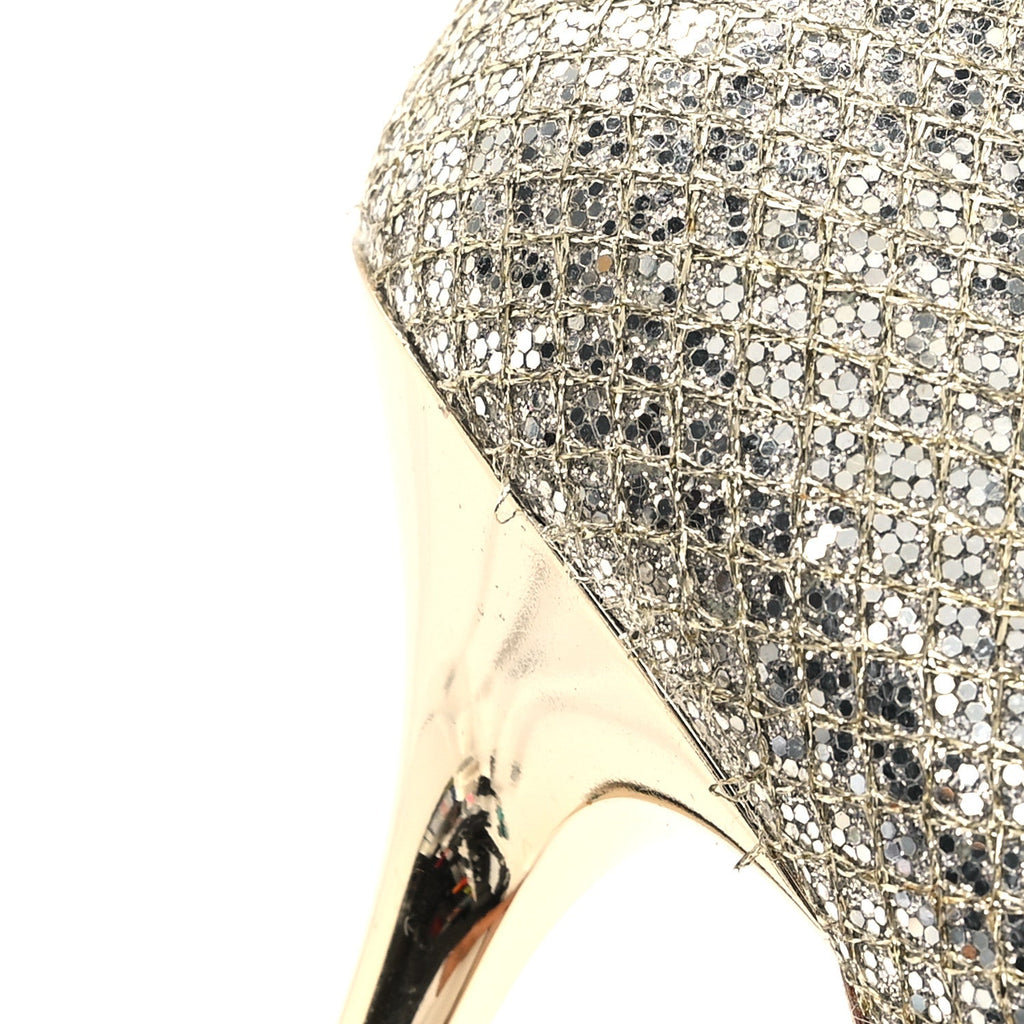 Glitter Fabric Romy 85 Pumps 37.5 Champagne