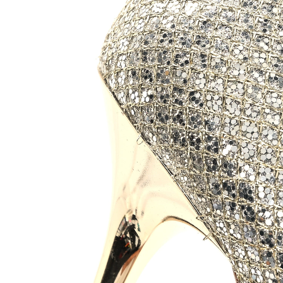 Glitter Fabric Romy 85 Pumps 37.5 Champagne
