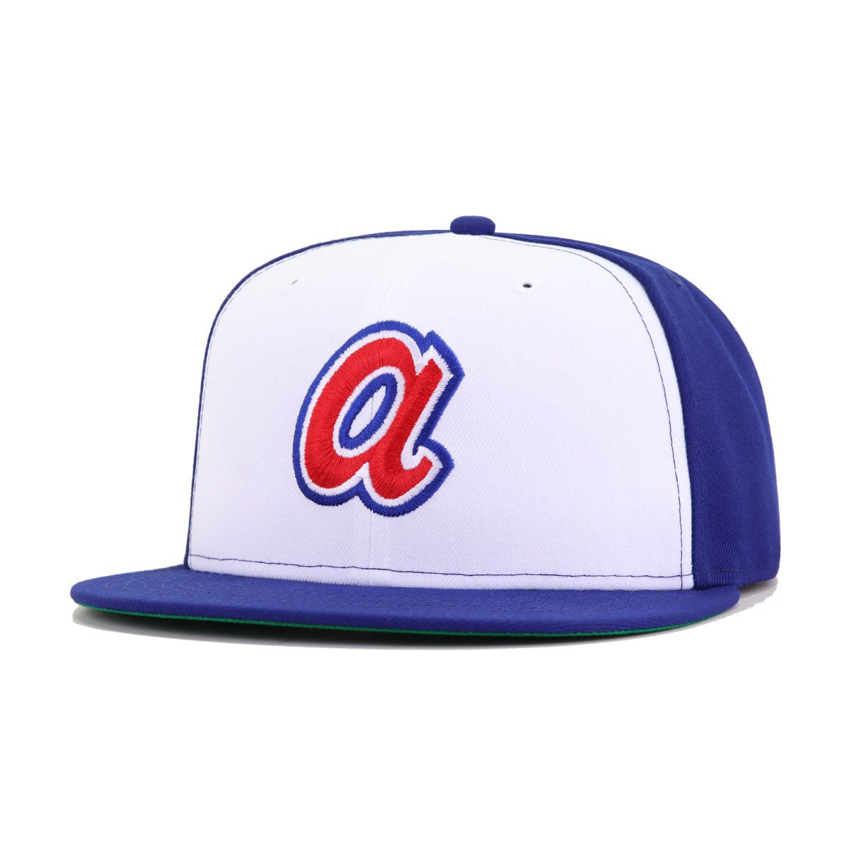 Atlanta Braves White Dark Royal Blue 1972 Green Bottom New Era 59Fifty Fitted