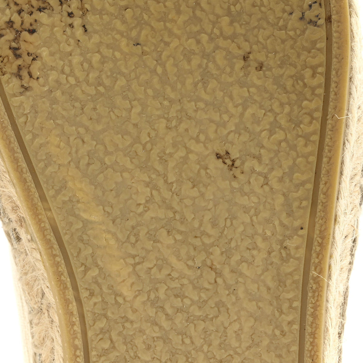 Metallic Lambskin Monogram Espadrilles 38 Platino