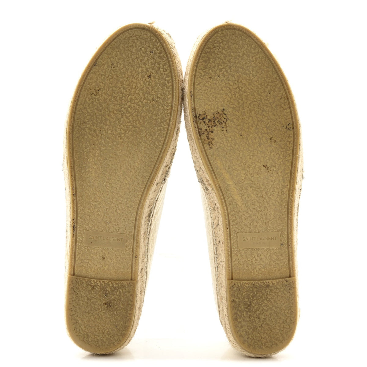 Metallic Lambskin Monogram Espadrilles 38 Platino